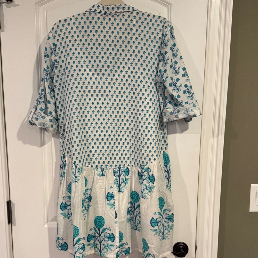 Tuckernuck RO’s GARDEN Size XS Turquoise Deauville Short Dress - Picture 9 of 9